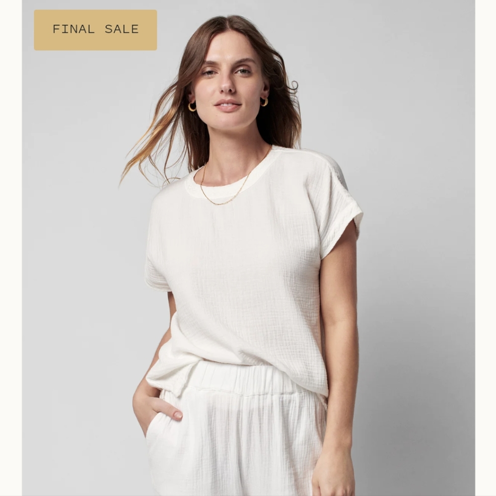Faherty Dream Cotton Gauze Tee